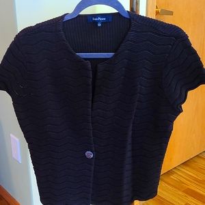 Dark brown cardigan short sleeve